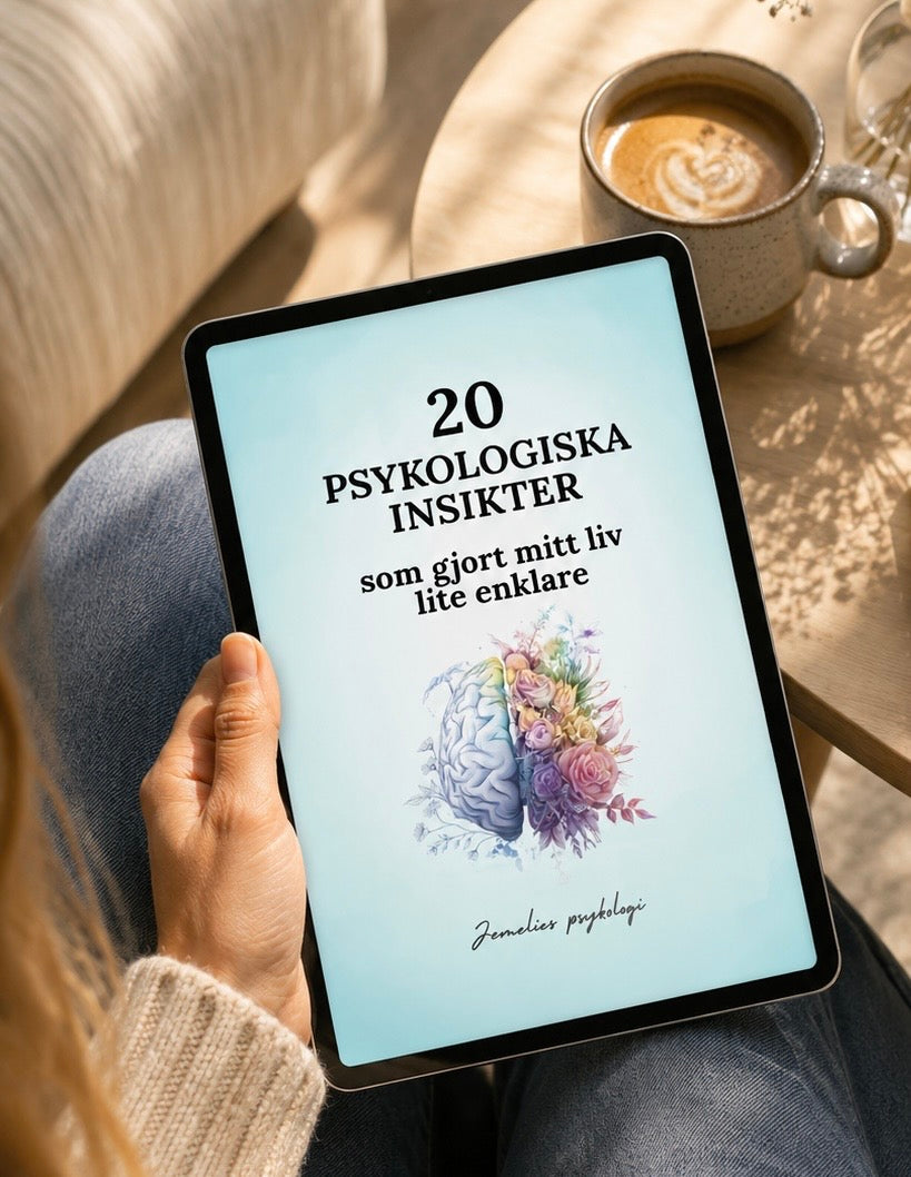 Digital guide - 20 psykologiska insikter som gjort mitt liv lite enklare 💙