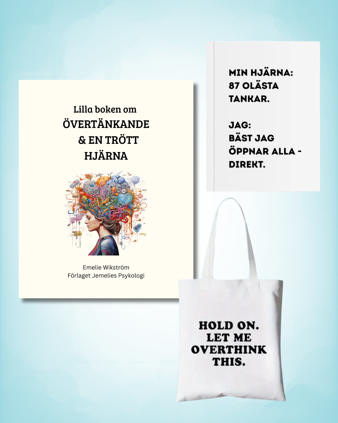 Presentpaket - Lilla boken om övertänkande & en trött hjärna