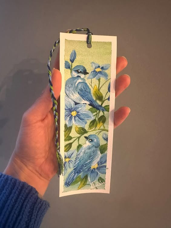 Handmålade bokmärken av Helen Skoglund