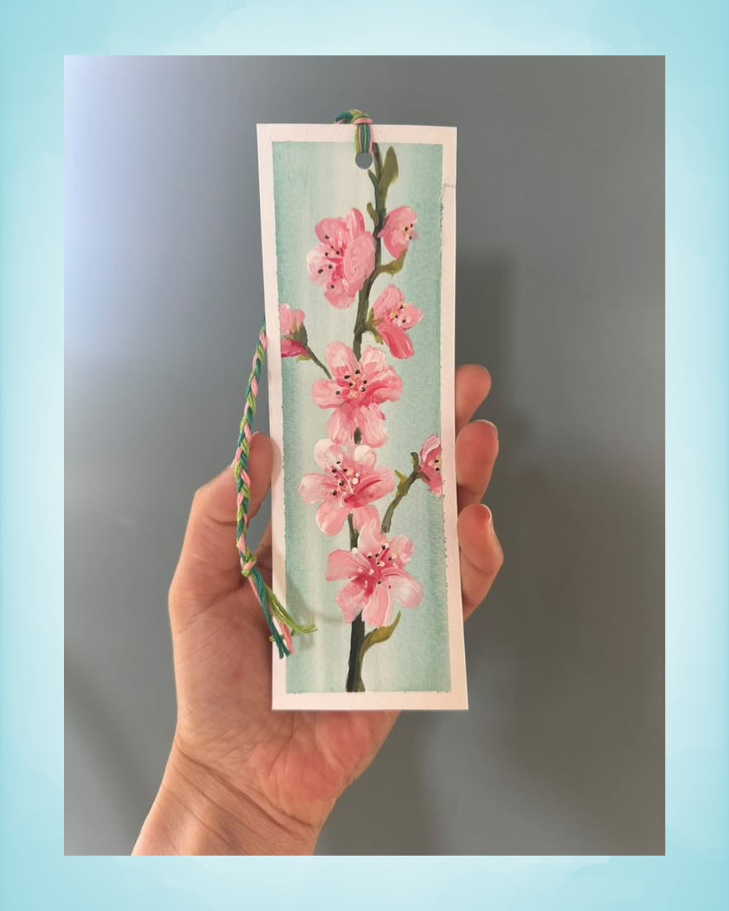 🌸 Handmålat kit – bok + bokmärke i liten upplaga