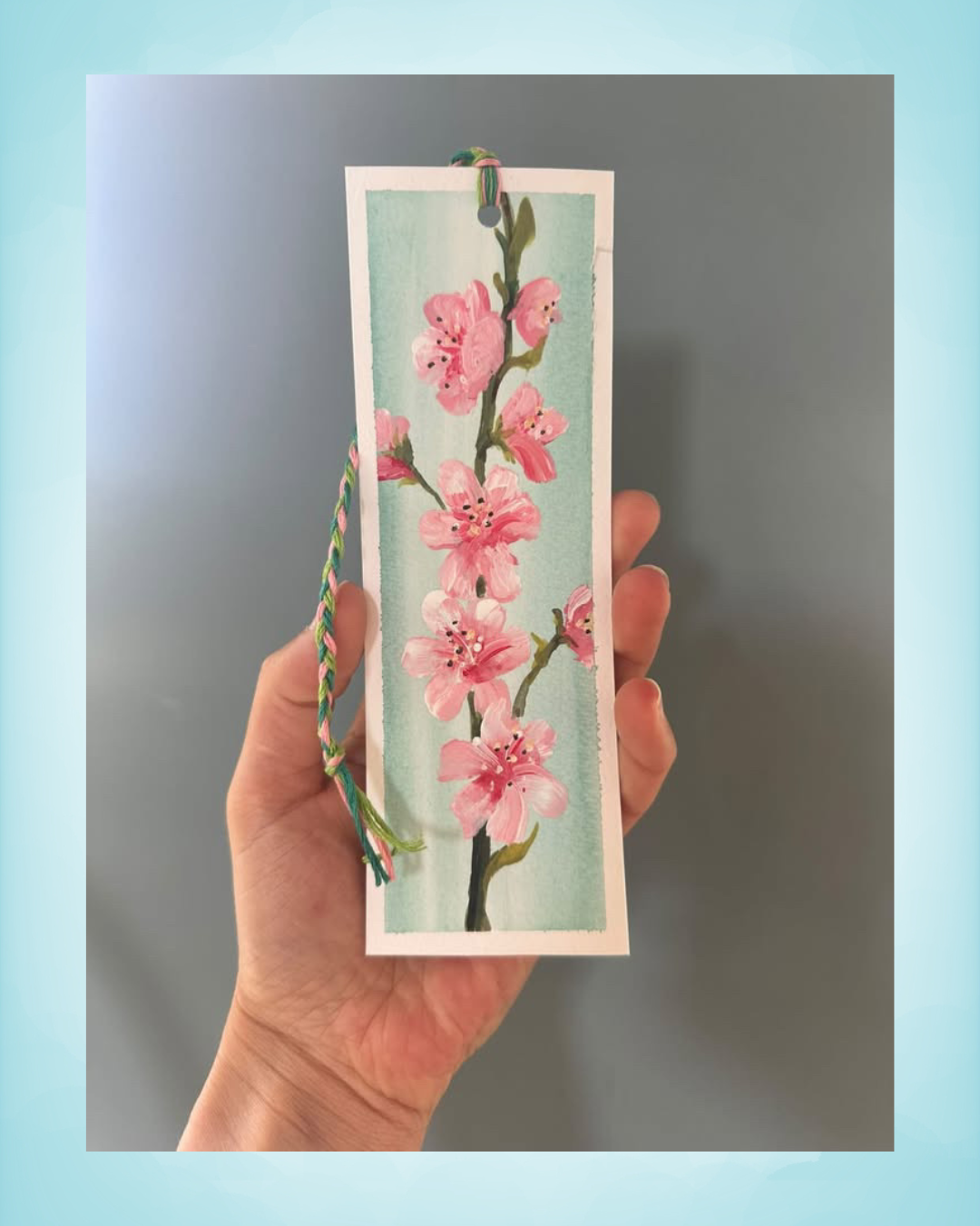 🌸 Handmålat kit – bok + bokmärke i liten upplaga