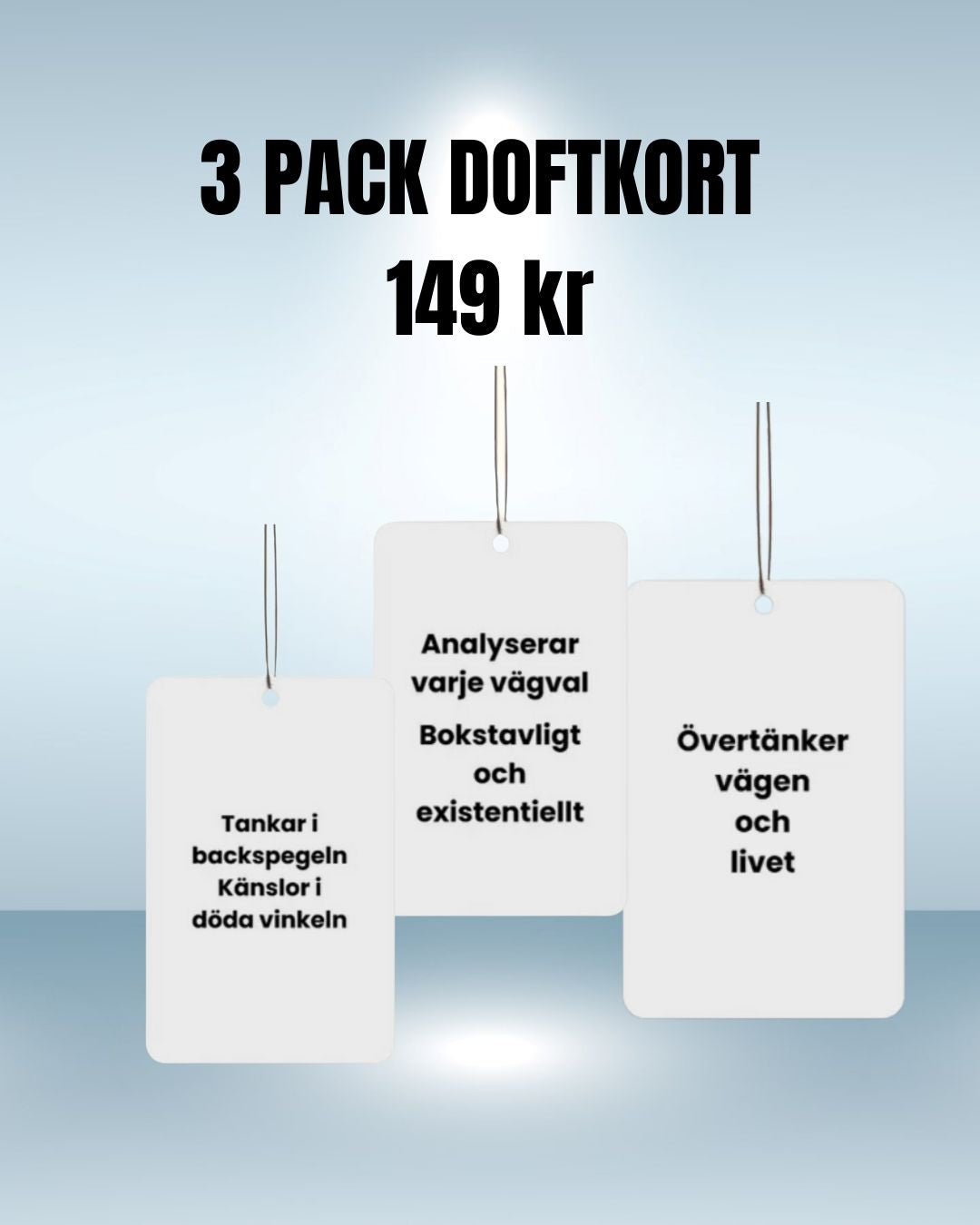 🚗 3-pack doftkort – För dig som inte kan välja en 💭