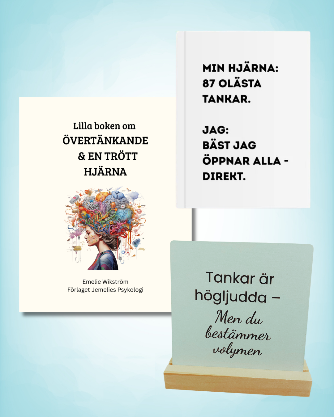 Presentpaket - Lilla boken om övertänkande & en trött hjärna