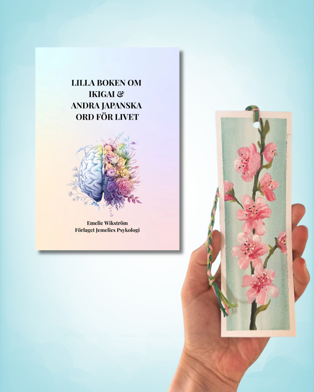 🌸 Handmålat kit – bok + bokmärke i liten upplaga