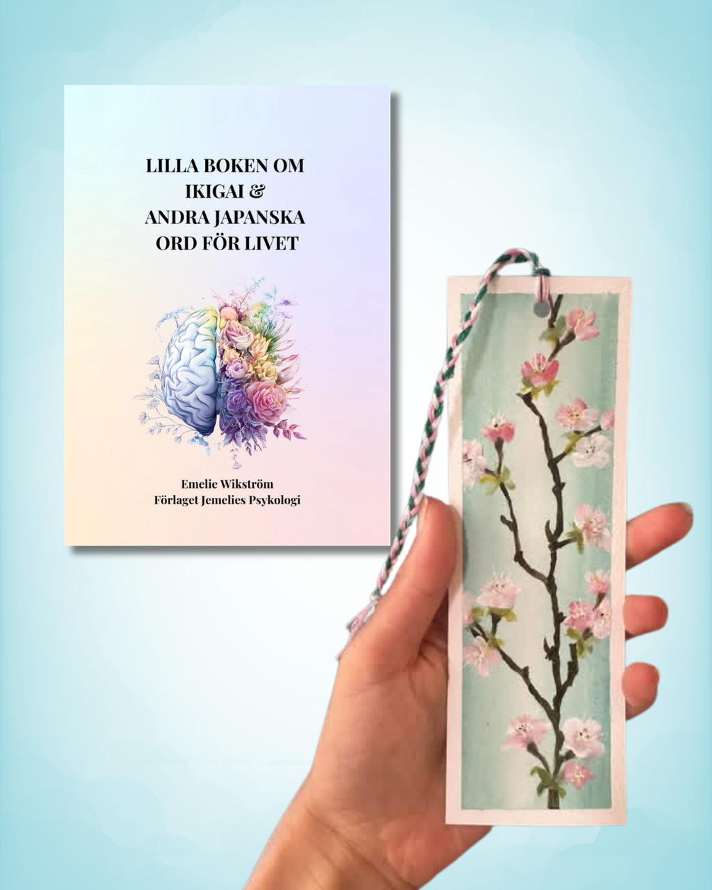 🌸 Handmålat kit – bok + bokmärke i liten upplaga