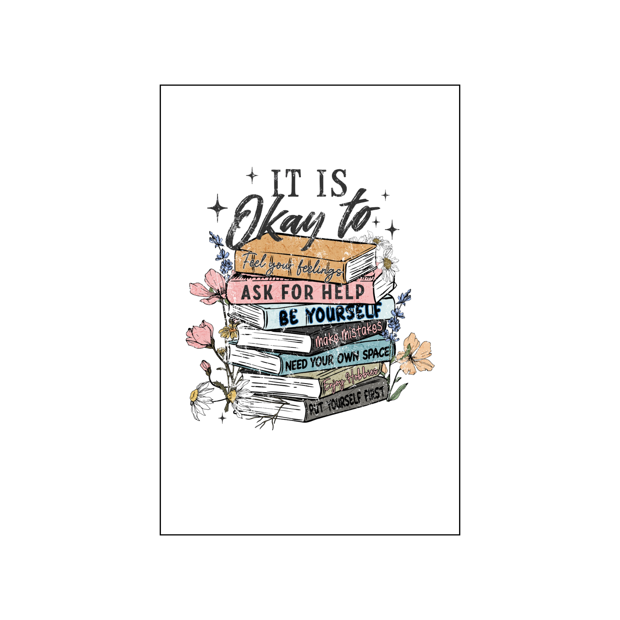 🌼 Vykort – “It’s okay to…”