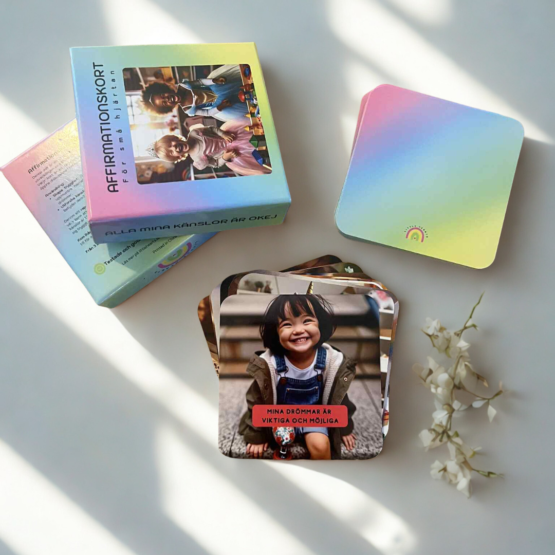 LITTLE HEARTS Affirmationskort för barn