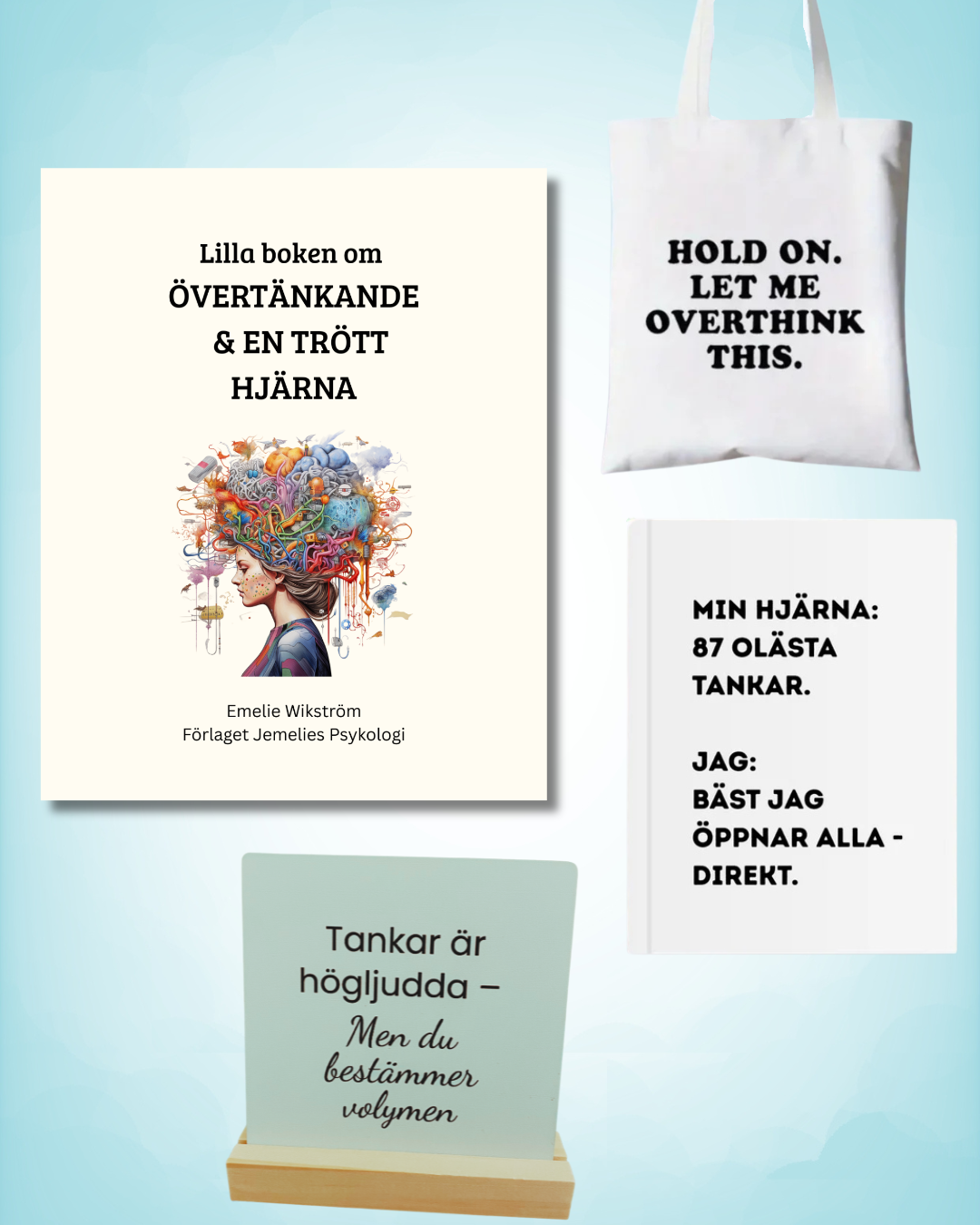Presentpaket - Lilla boken om övertänkande & en trött hjärna