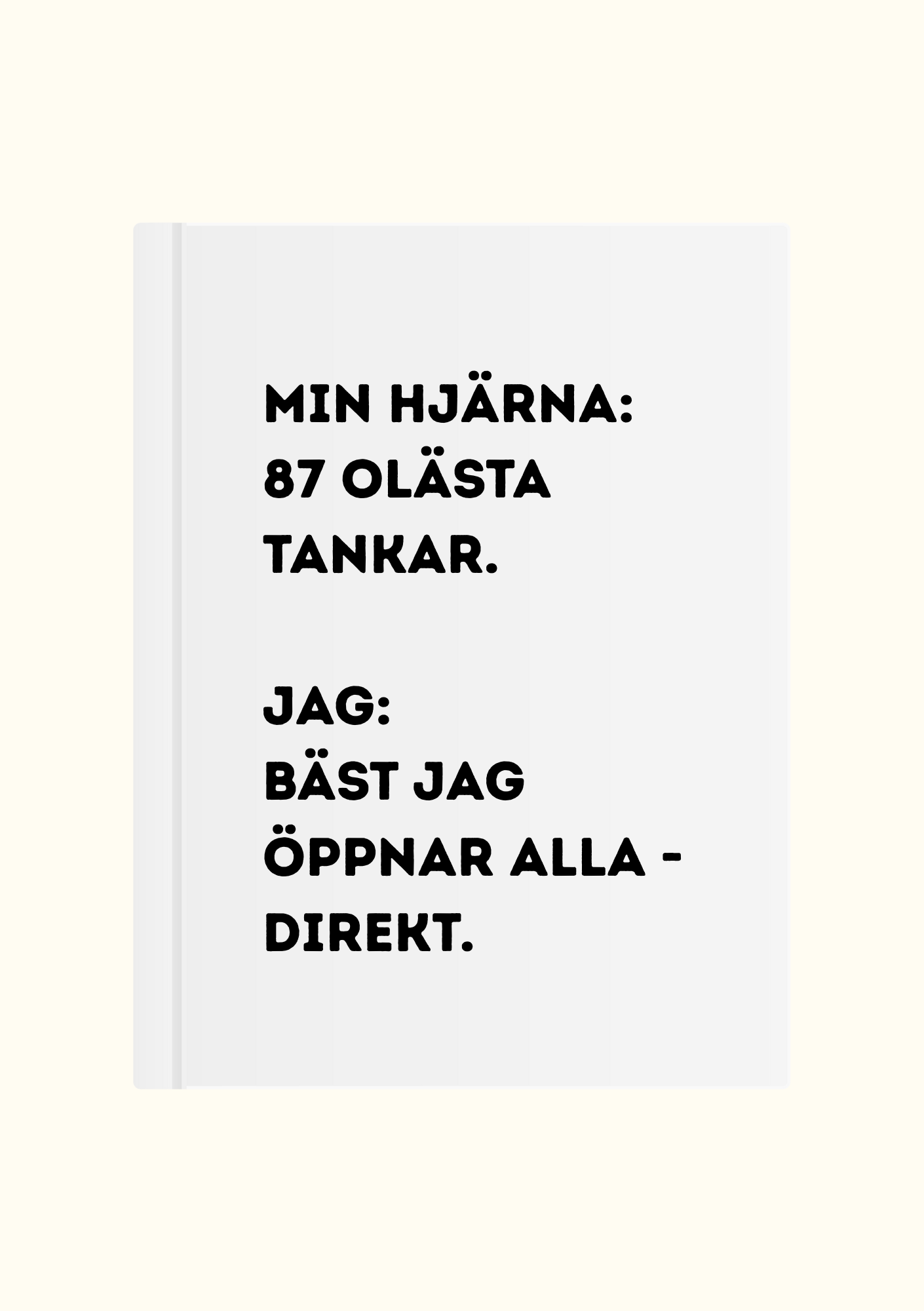 Anteckningsbok Övertänkande