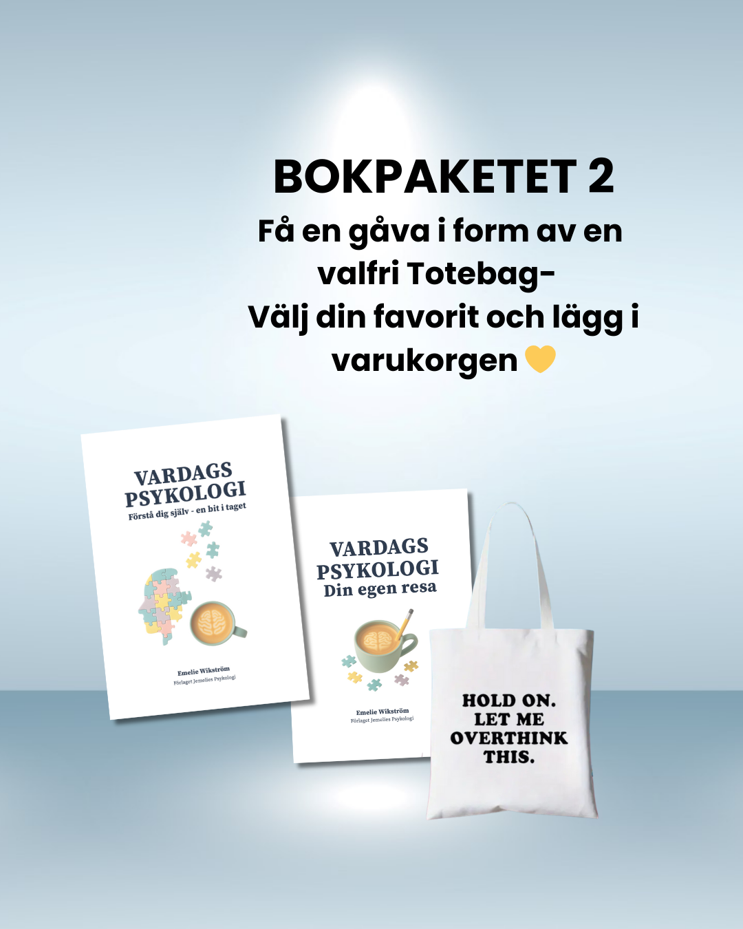 Bokpaket 2 – Vardagspsykologi + Övningsbok + Tote bag (bonusgåva)