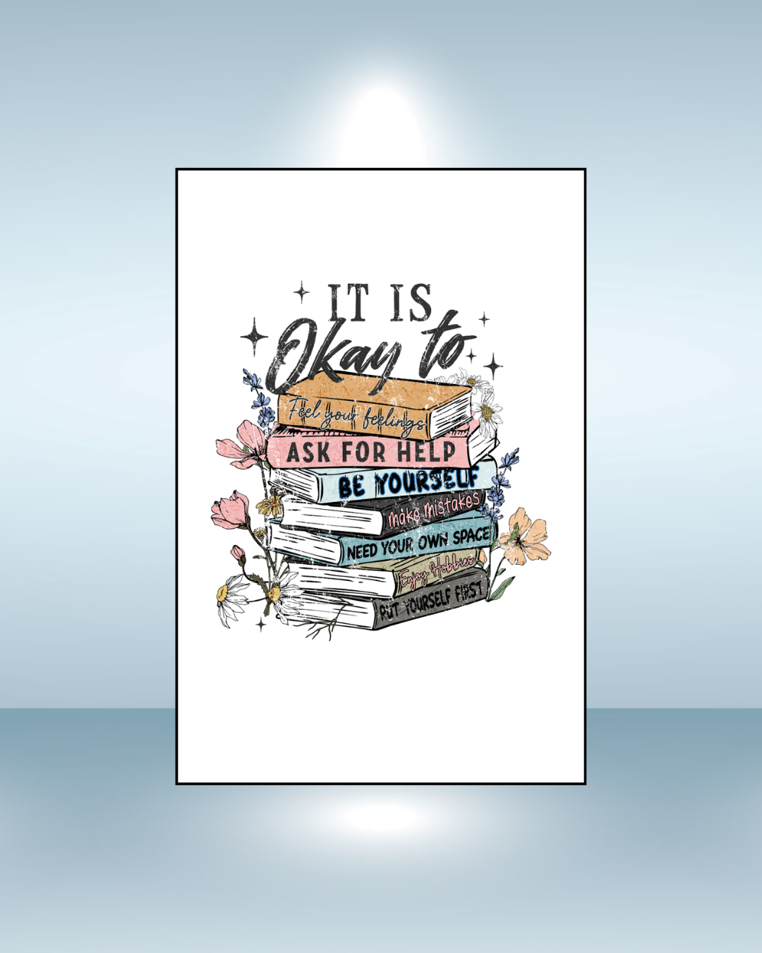 🌼 Vykort – “It’s okay to…”