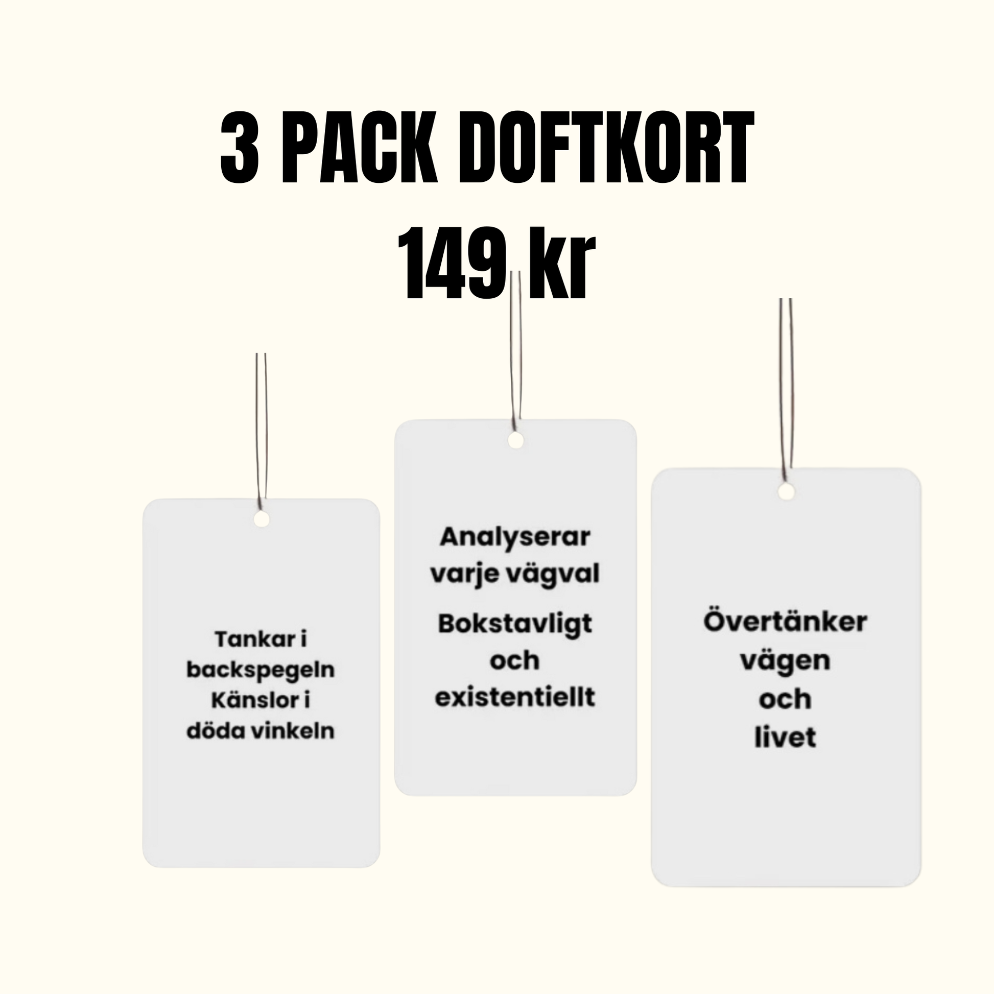 🚗 3-pack doftkort – För dig som inte kan välja en 💭