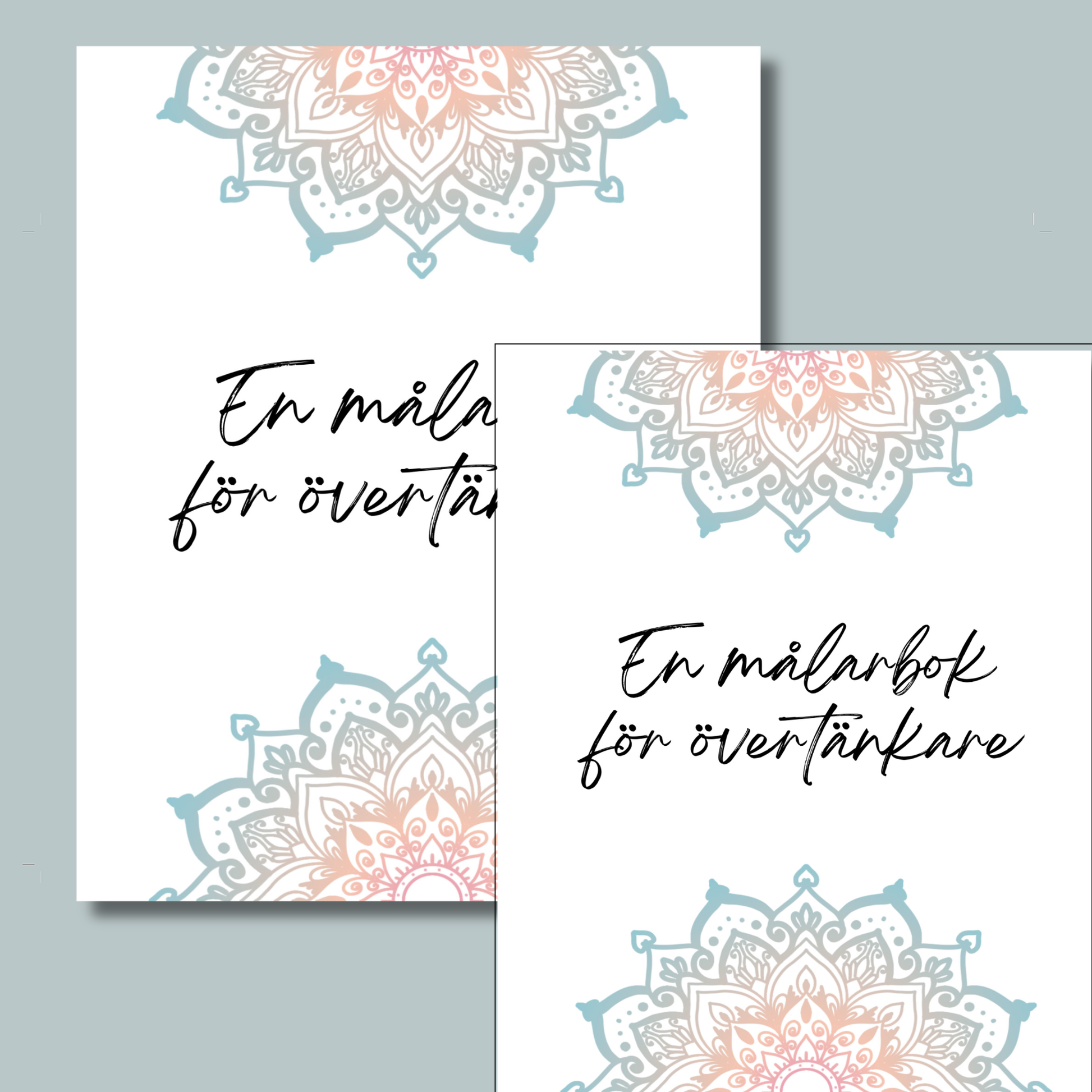 Nyhet! 2 st Målarböcker för Övertänkare - Volym 1+2